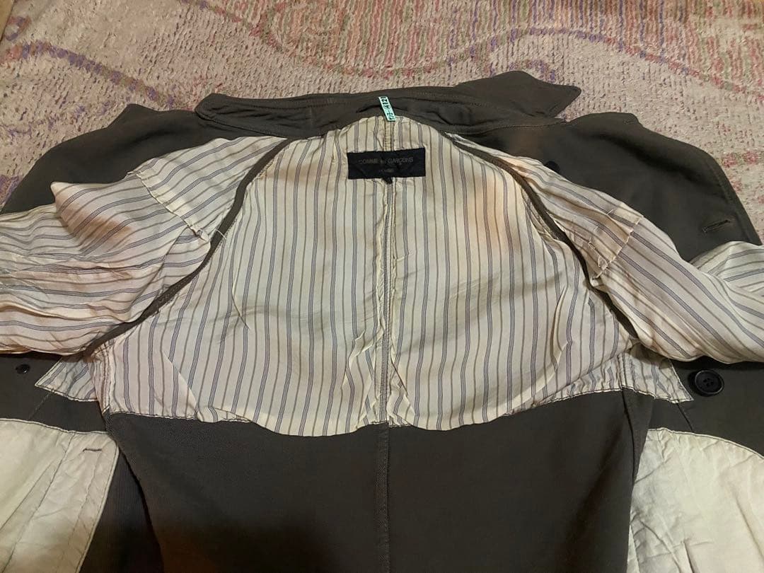 クリーニング済 ギャルソンオム 縮絨 コート M AD2005 HQ-C002