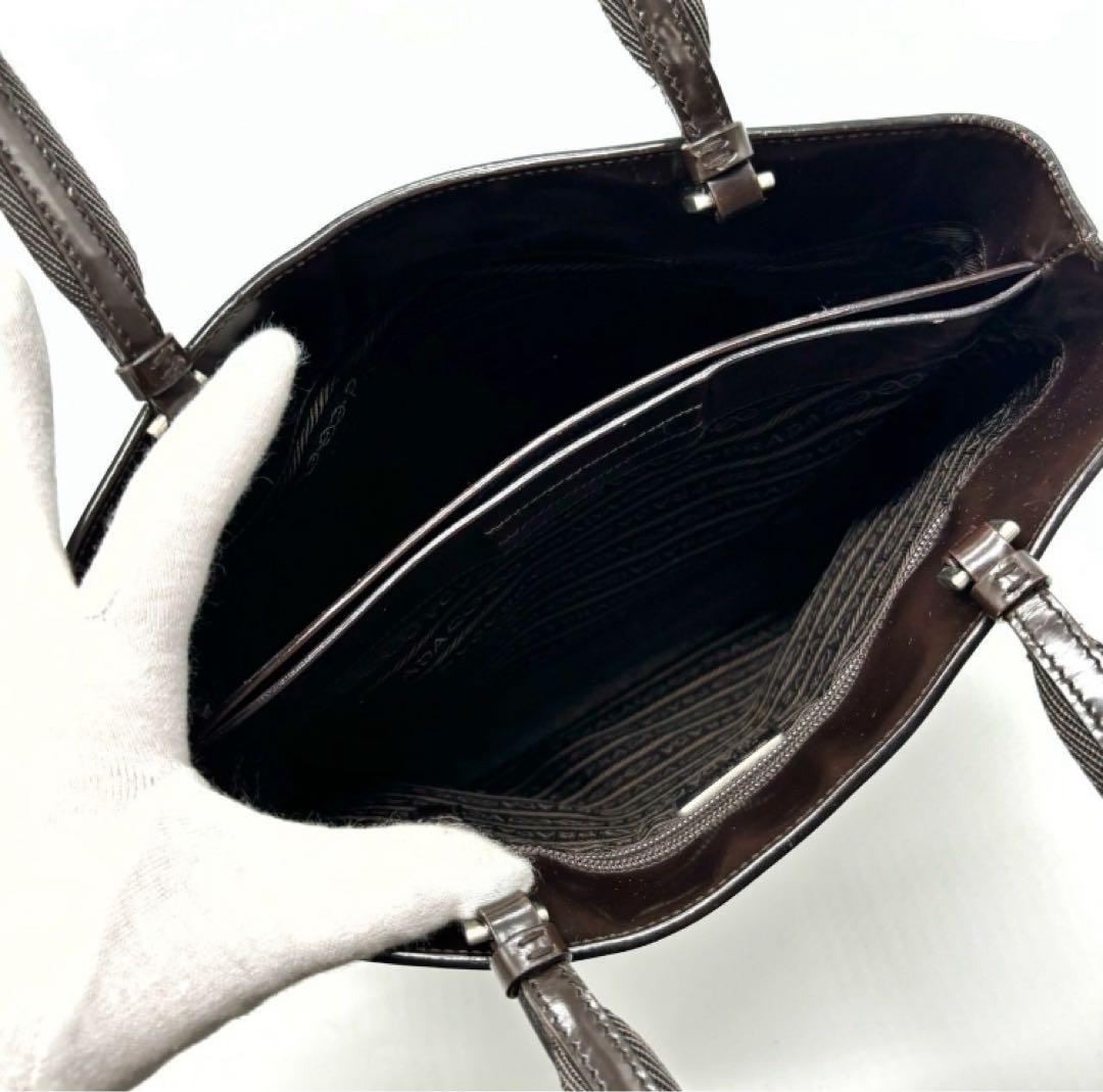 極美品PRADA プラダトートバッグ ハンドバッグエナメルレザー ユニセックス