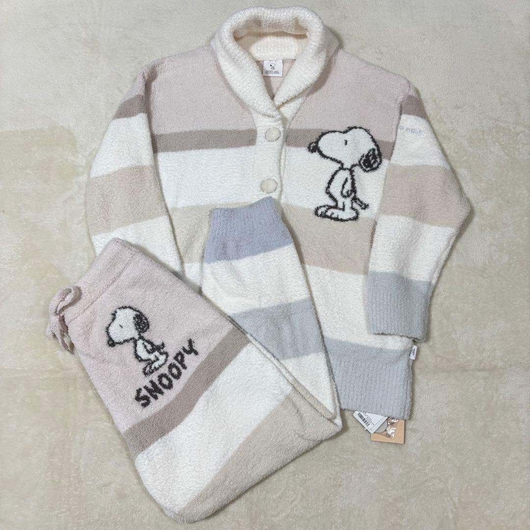 【新品】ジェラピケ スヌーピー ベビモコ ショールカーディガン ロングパンツ