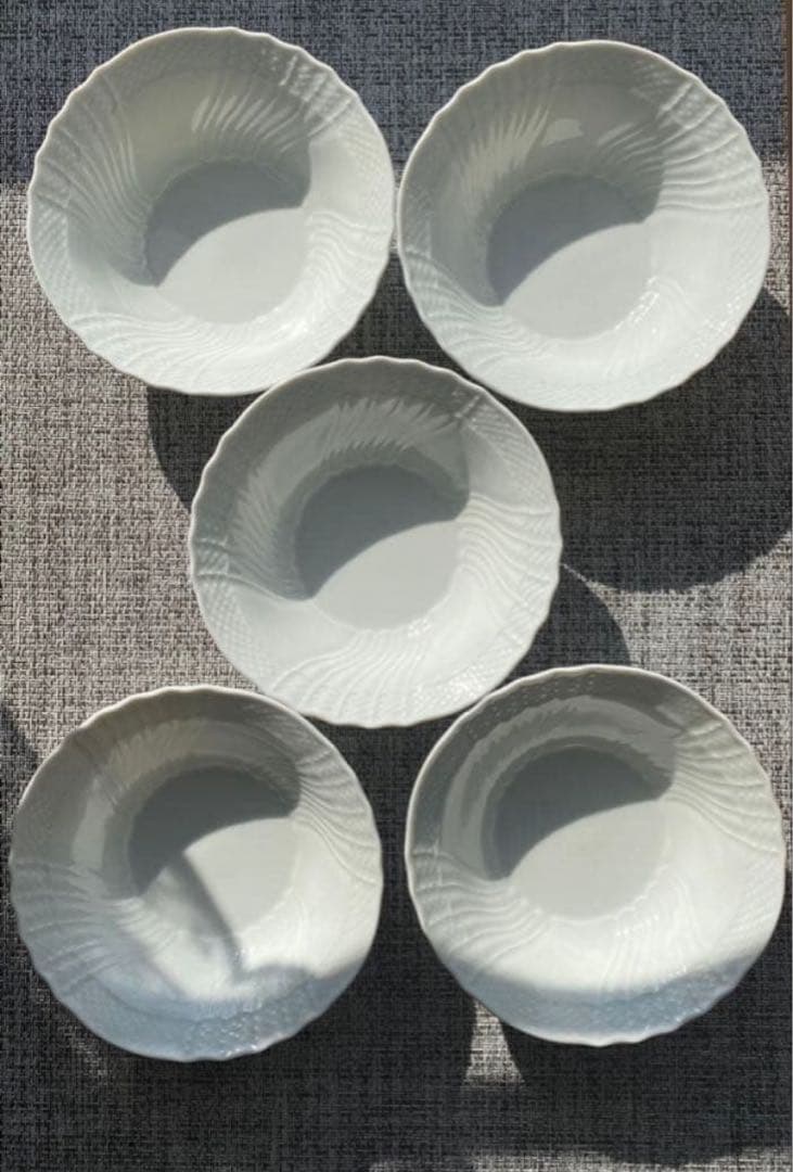 美品　リチャードジノリ　ベッキオホワイト　フルーツソーサー5枚
