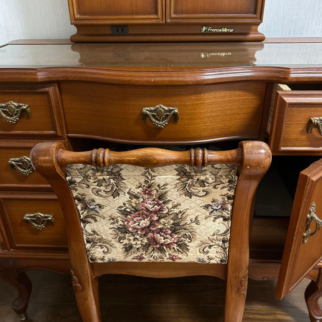 フランスミラー　France mirror 三面鏡　 椅子は別売です。