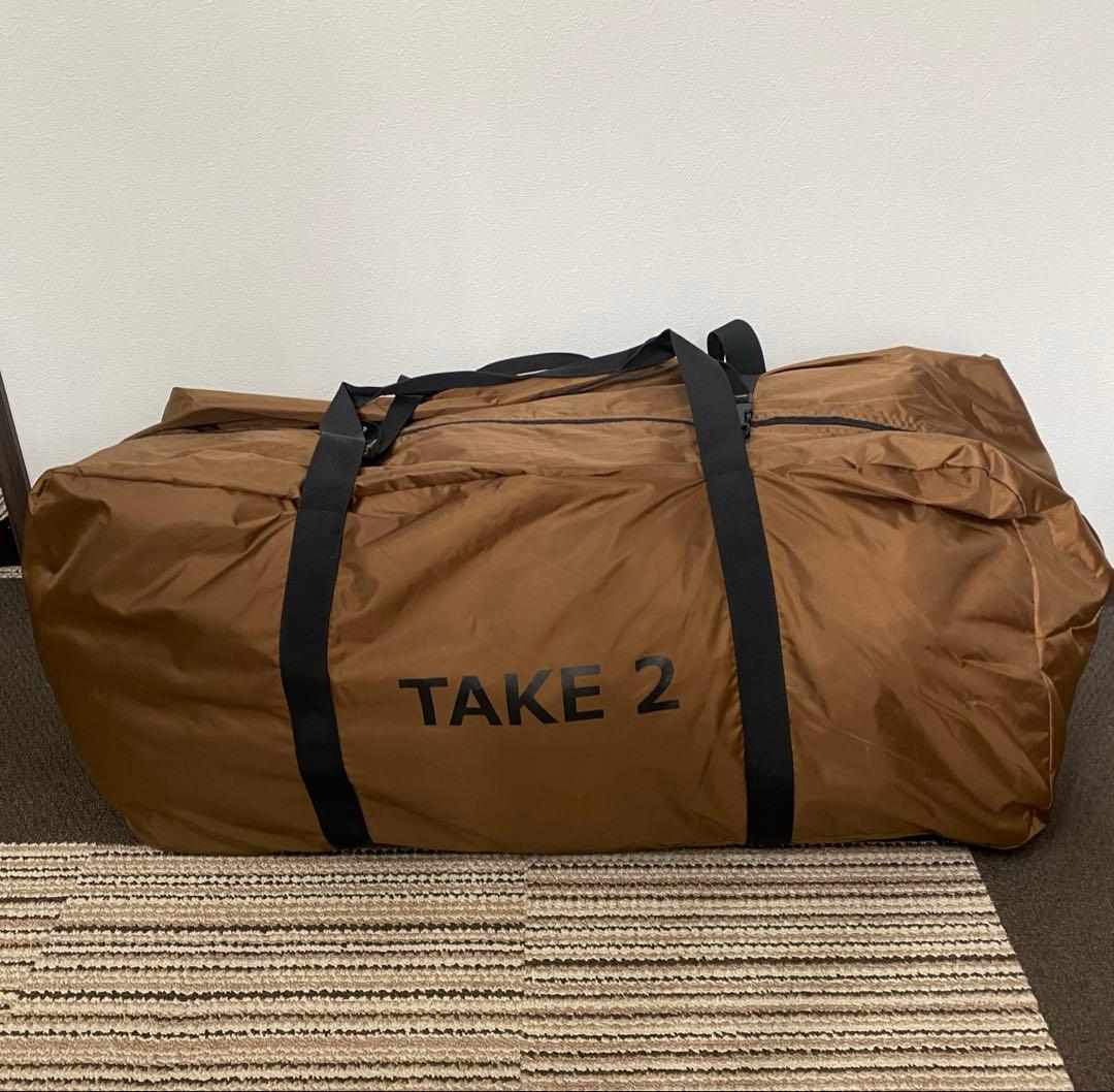 ★2025年購入★タケノコテント2(タン)＋専用グランドシート＋トンガリハット