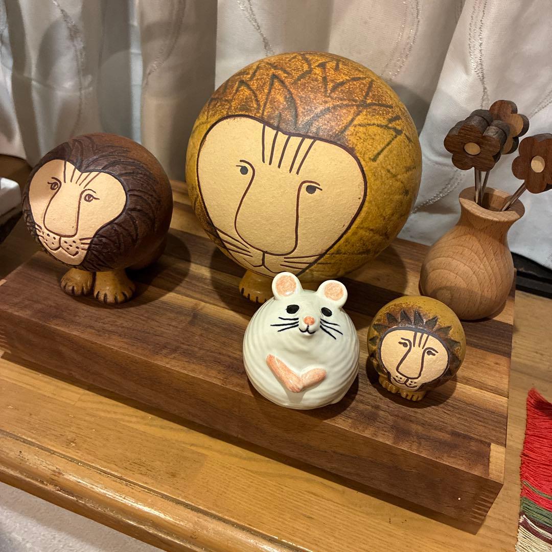 リサラーソン　3匹のねずみ　超希少　置物　限定カラー　ネズミ　グスタフスベリ