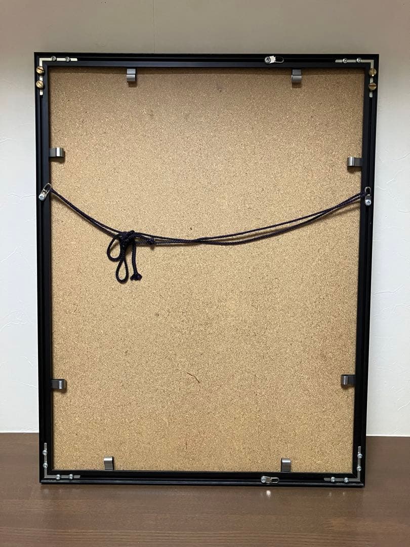 戸塚刺繍　「女の子と猫」　額入りタペストリー　【ハンドメイド作品】