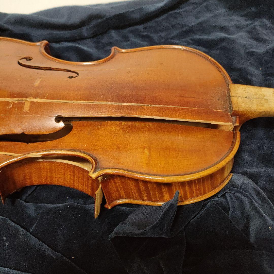 オールドバイオリン4/4　 バイオリン弓７本　修理修復の練習用に　ジャンク品