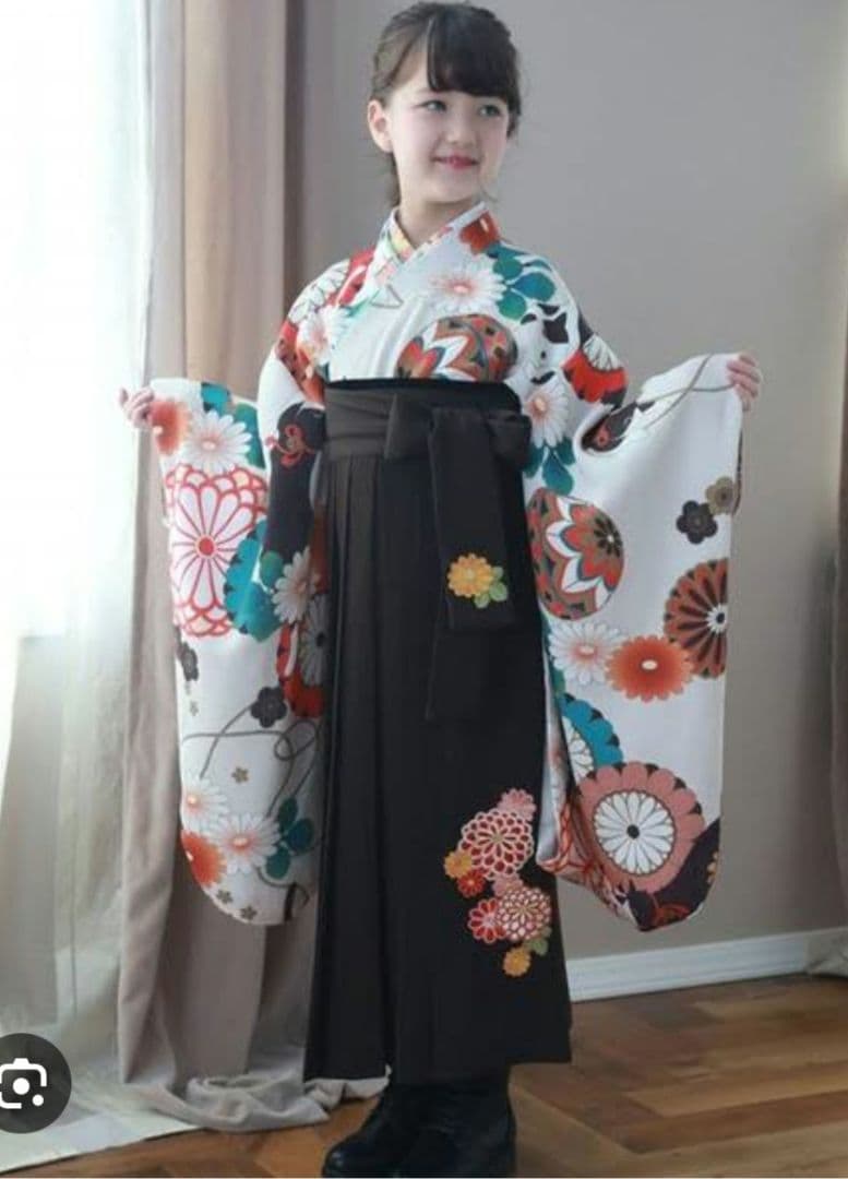 [りんさん]キャサリンコテージ猫柄袴セット150