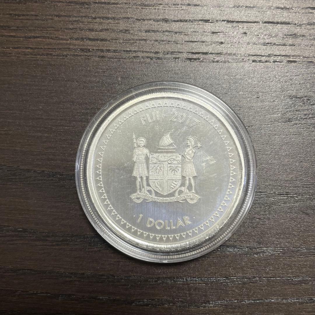 フィジー 葛飾北斎「富嶽三十六景 神奈川沖浪 裏」純銀 1オンス 銀貨