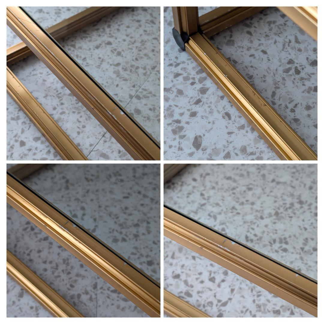 90s ビンテージ メタルフレーム モジュール ラック ガラス棚 スペースエイジ