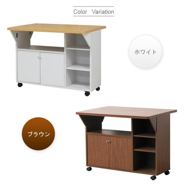 《新品・送料無料》《日本製》Ｎｅｗ両バタワゴン（ホワイト／ブラウン）