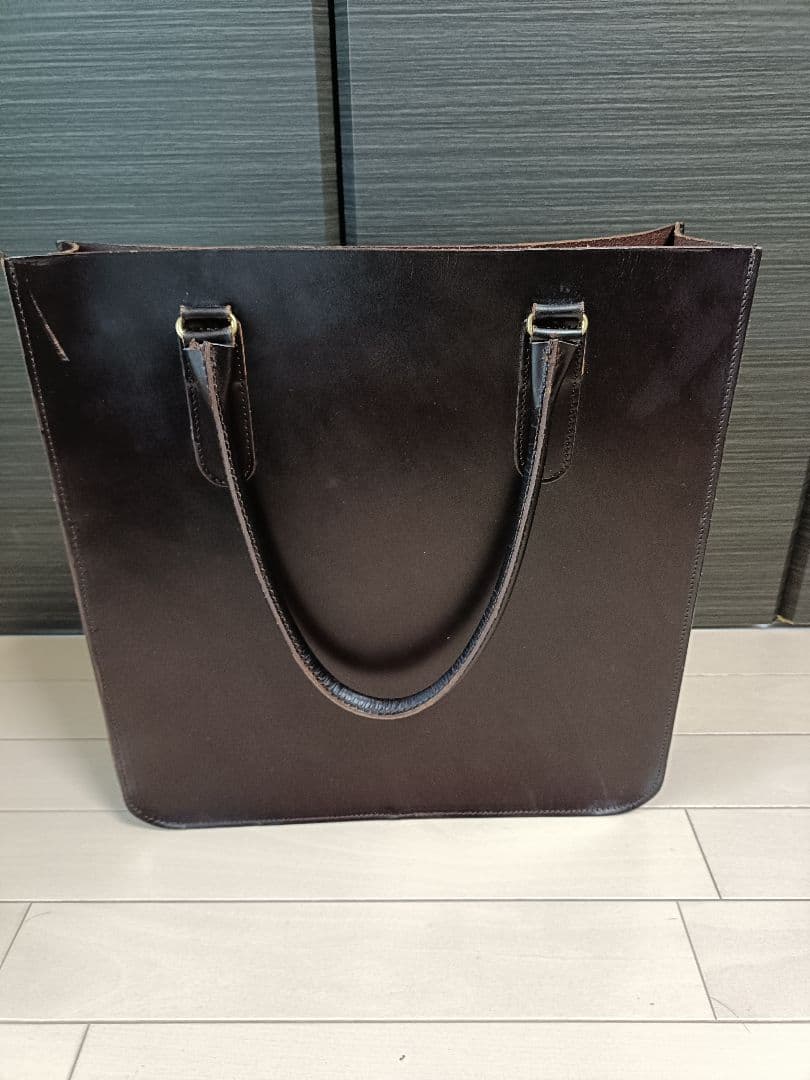 グレンロイヤル　レザートートバッグ（ダークブラウン）