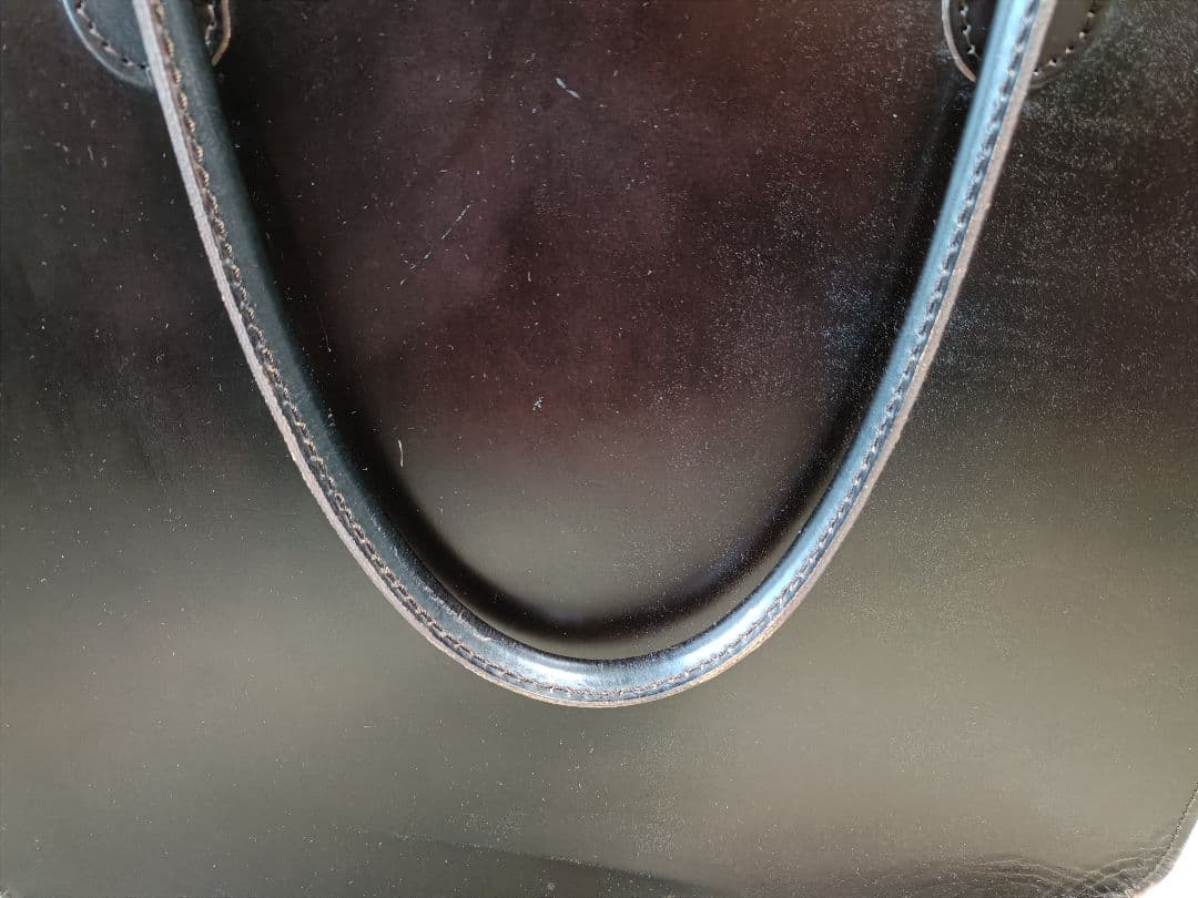 グレンロイヤル　レザートートバッグ（ダークブラウン）