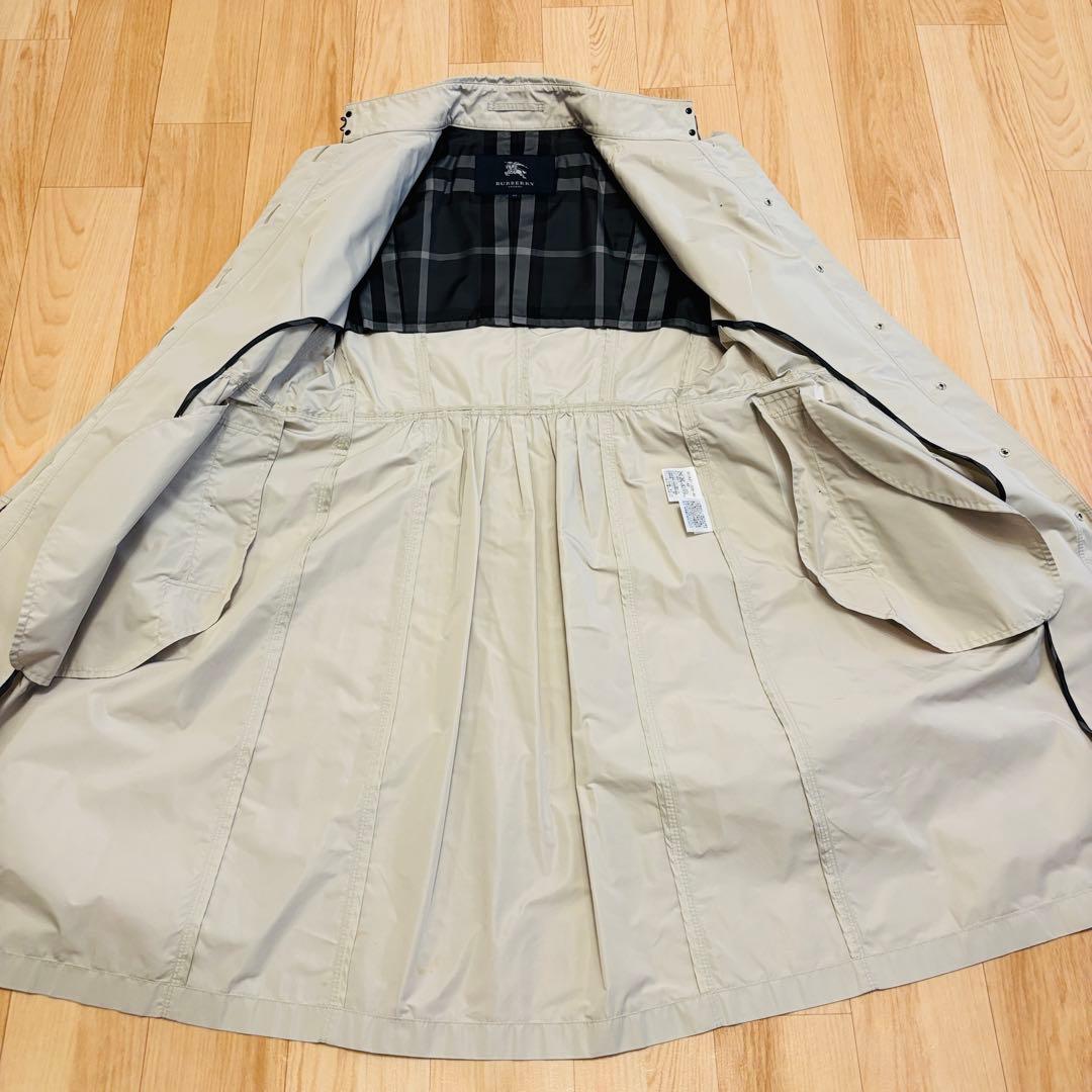 美品【バーバリーロンドン✴︎トレンチコート】40ビートチェック✴︎撥水素材✴︎艶とハリ