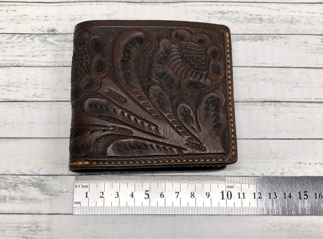 RRL ダブルアールエル ハンドツールド レザービルフォールド 二つ折り財布