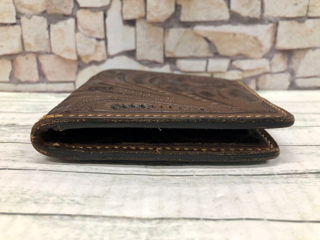 RRL ダブルアールエル ハンドツールド レザービルフォールド 二つ折り財布