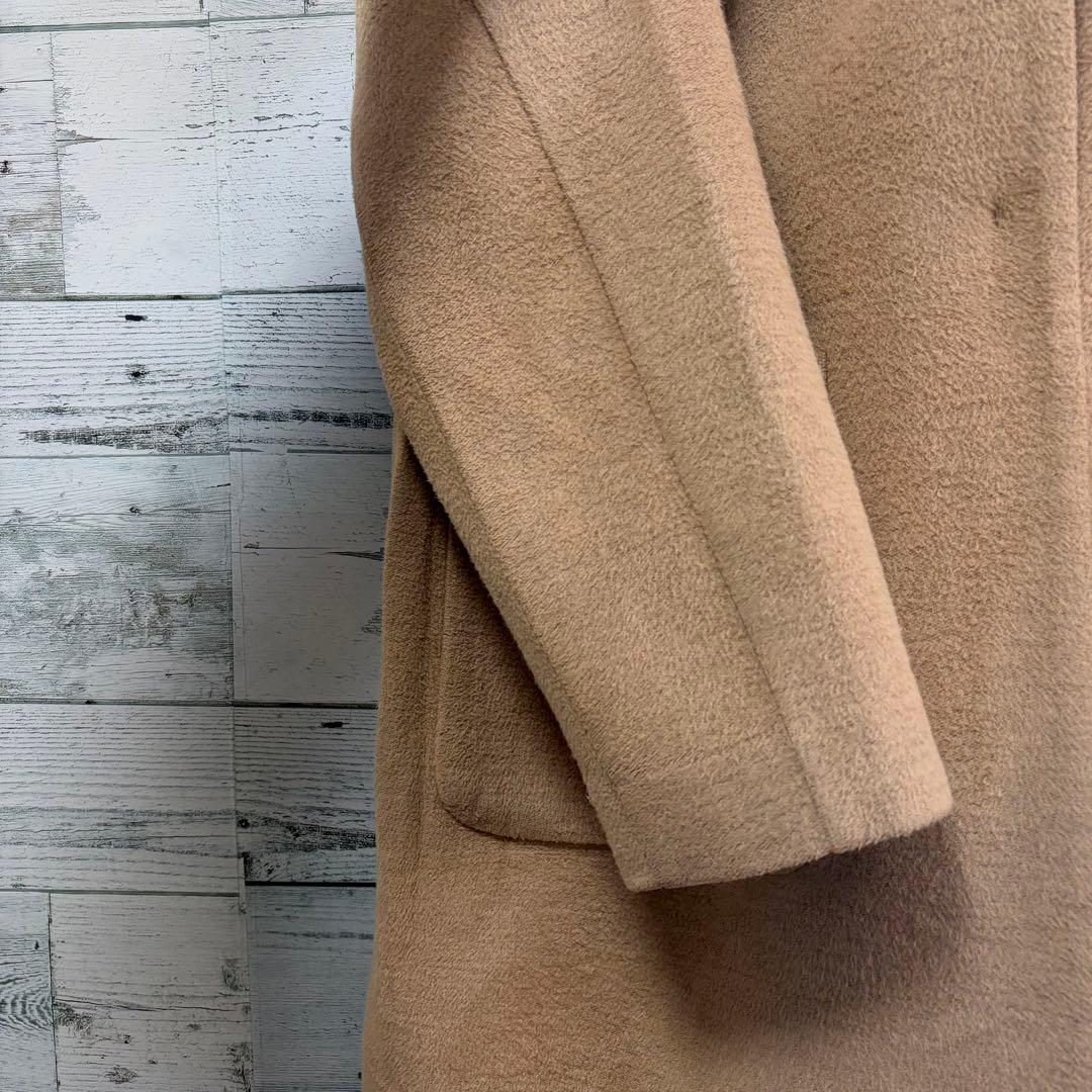 ☆ほぼ未使用☆ANAYI カシミアタッチ　バイカラーフードコート　キャメル