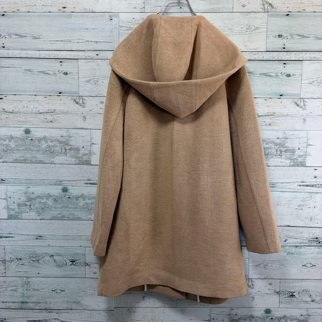 ☆ほぼ未使用☆ANAYI カシミアタッチ　バイカラーフードコート　キャメル