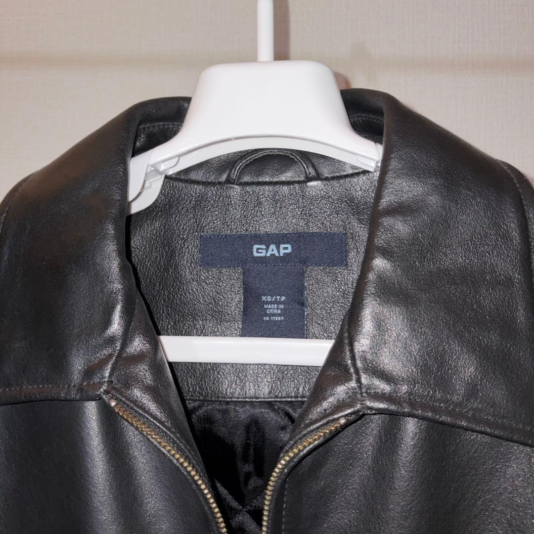 GAP レザージャケット Leather Zip Jacket オールドGAP