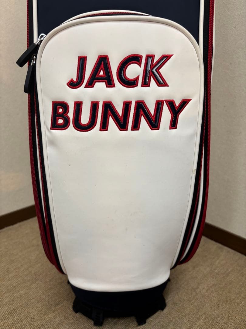 JACK BUNNY キャディバッグ ホワイト/ネイビー