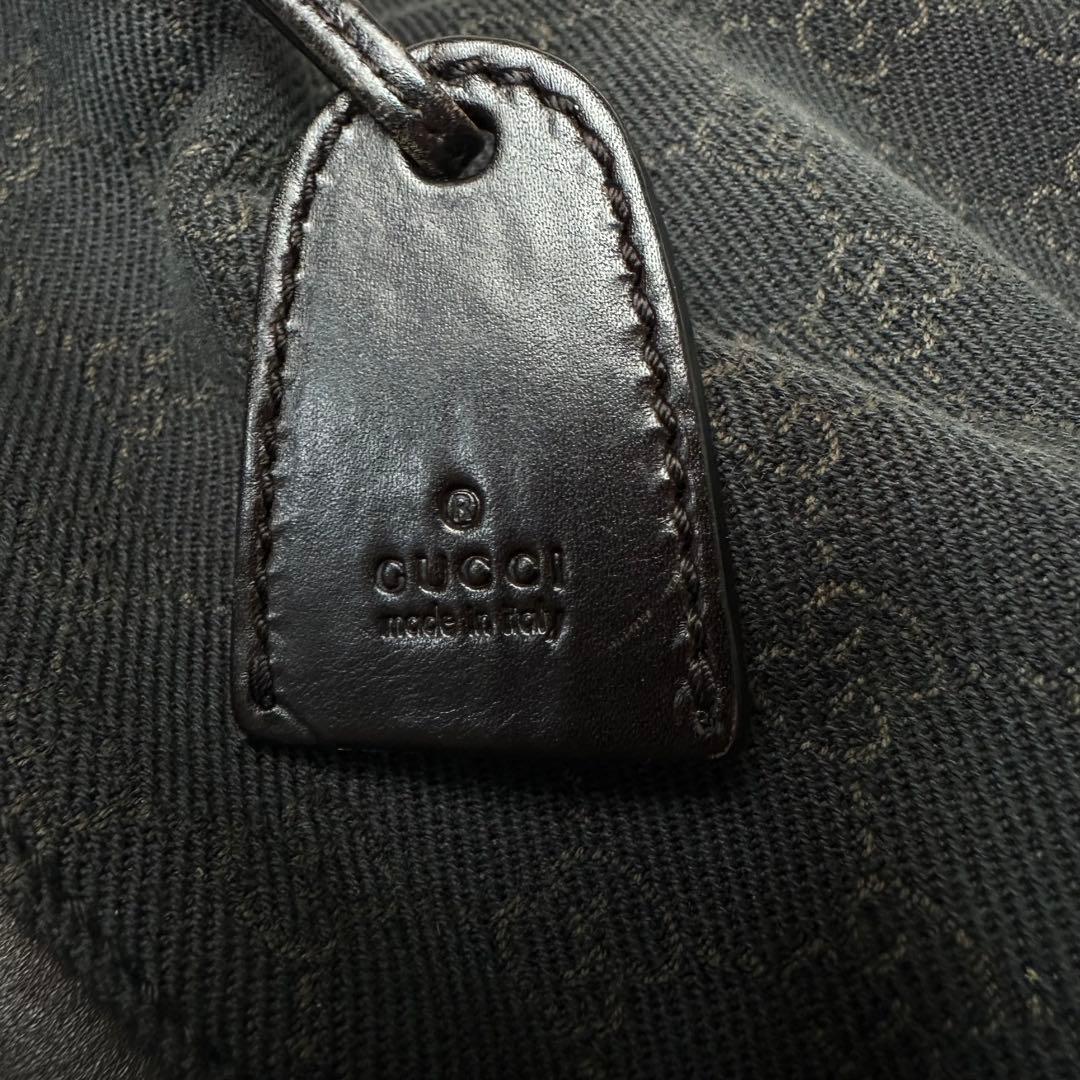 グッチ GGキャンパス トートバッグ ダークブラウン ポシェット付