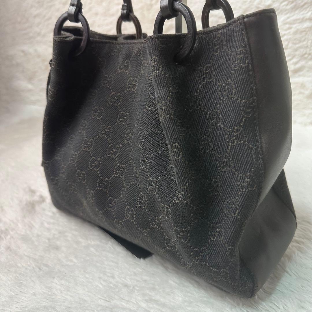 グッチ GGキャンパス トートバッグ ダークブラウン ポシェット付