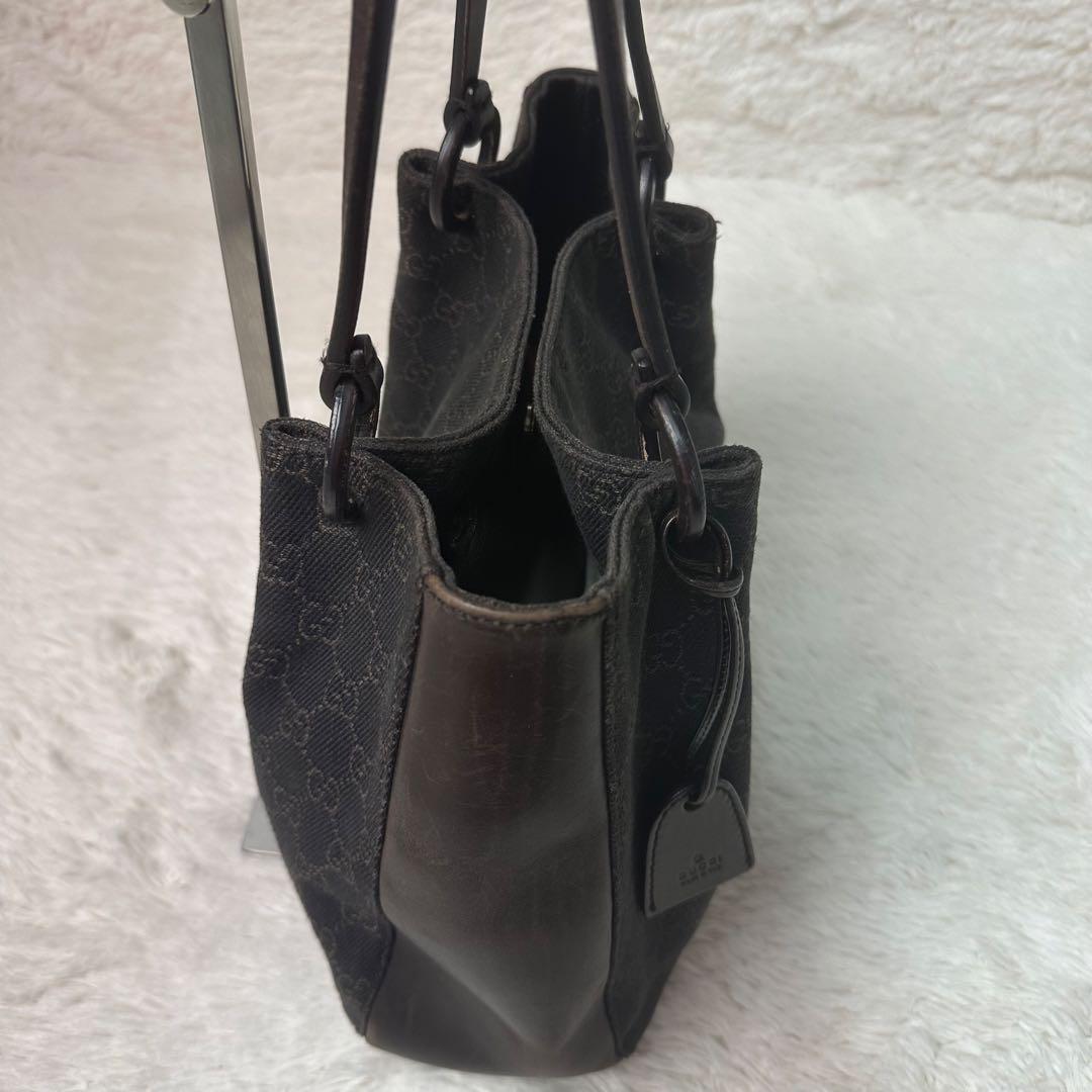 グッチ GGキャンパス トートバッグ ダークブラウン ポシェット付