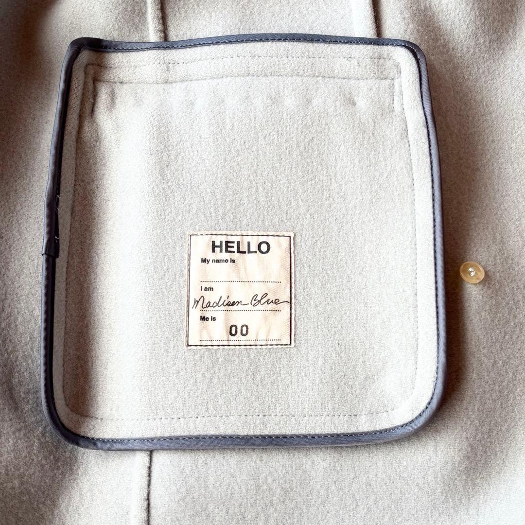 美品✨マディソンブルー パールチェスターコート ダブルフェイス サックスブルー