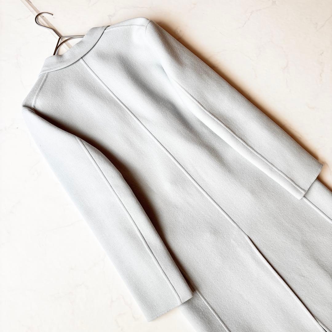 美品✨マディソンブルー パールチェスターコート ダブルフェイス サックスブルー