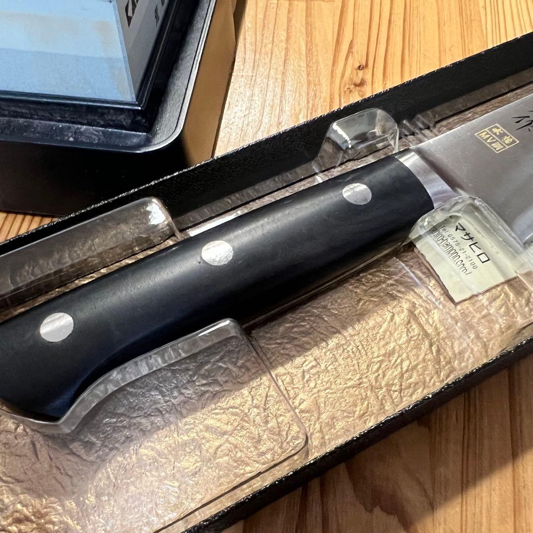 正広作 骨透 角 14806 砥石付き 中古 使用頻度少ない 箱付き