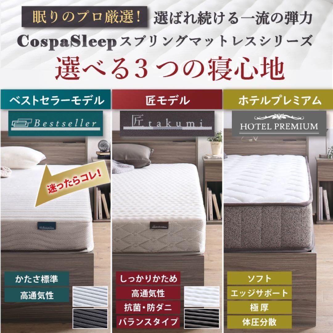 棚コンセント付き引き出し収納ベッド ※ベッドフレームのみ【ダブル】