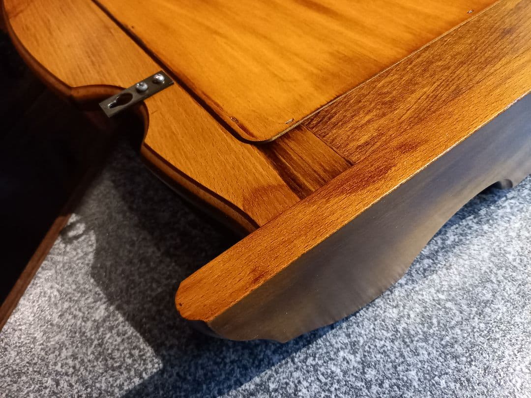 1970's　カリモク　コロニアル　壁掛け　鏡　ウォール　ラック付　ミラー