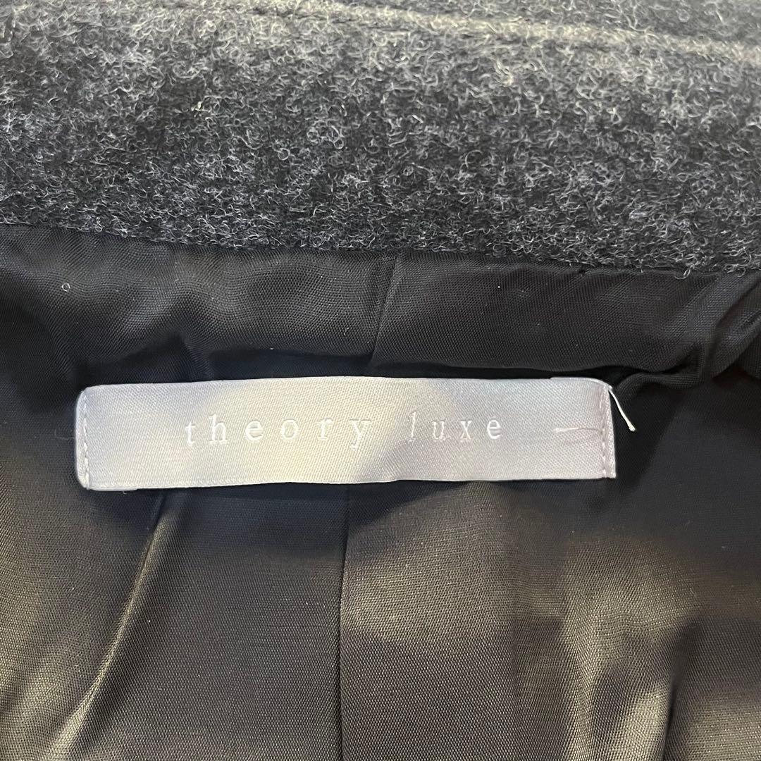 極美品✨セオリーリュクス ラムウールメルトンコート グレー 40 L 雑誌掲載