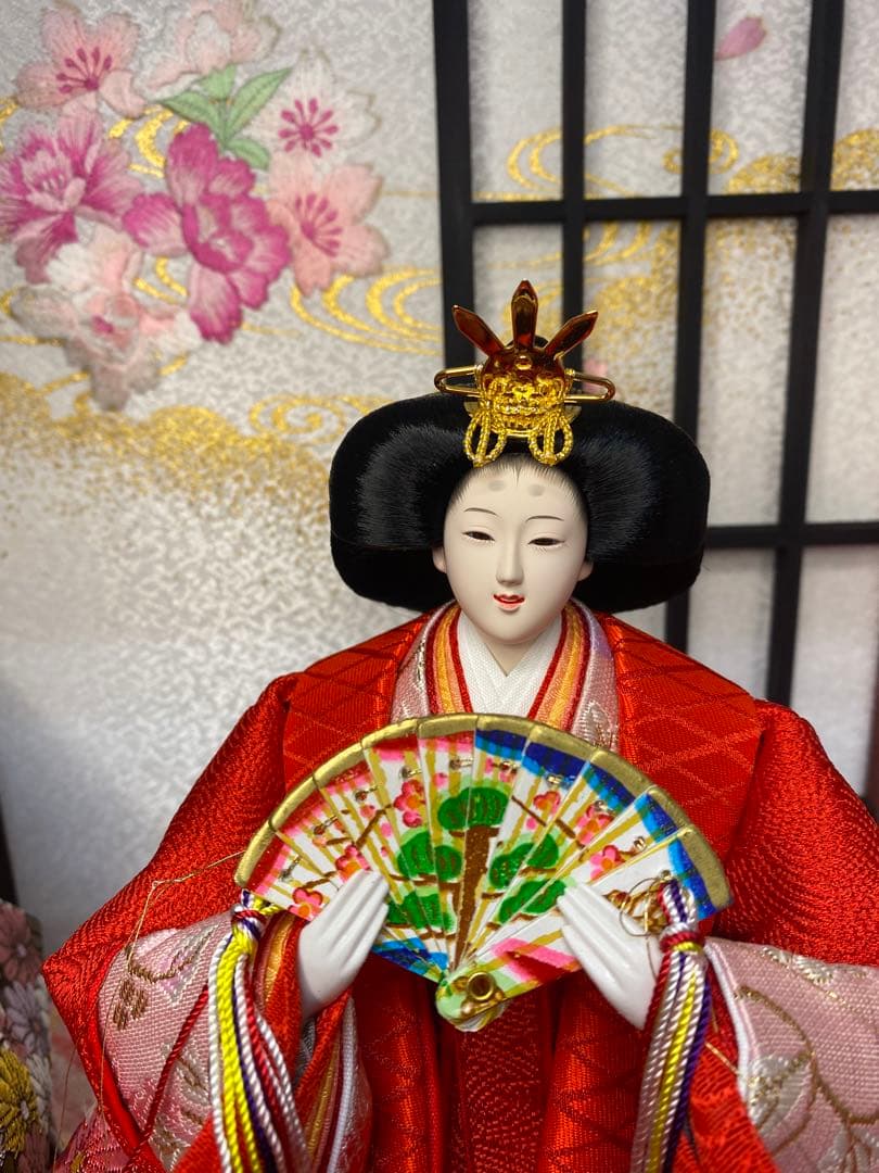 東京久月　雛人形　立親王アクリルケース飾り・間口約４２×奥行約２８×高さ約４３㎝