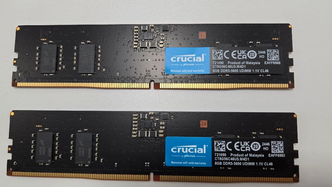 Crucial DDR5-5600 16GB（8GB×2）
