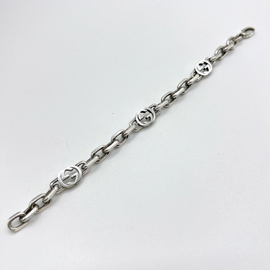 GUCCI グッチ インターロッキングG シルバーブレスレット Ag925 16