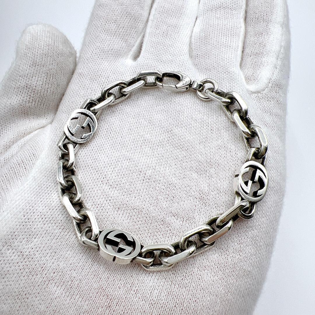 GUCCI グッチ インターロッキングG シルバーブレスレット Ag925 16
