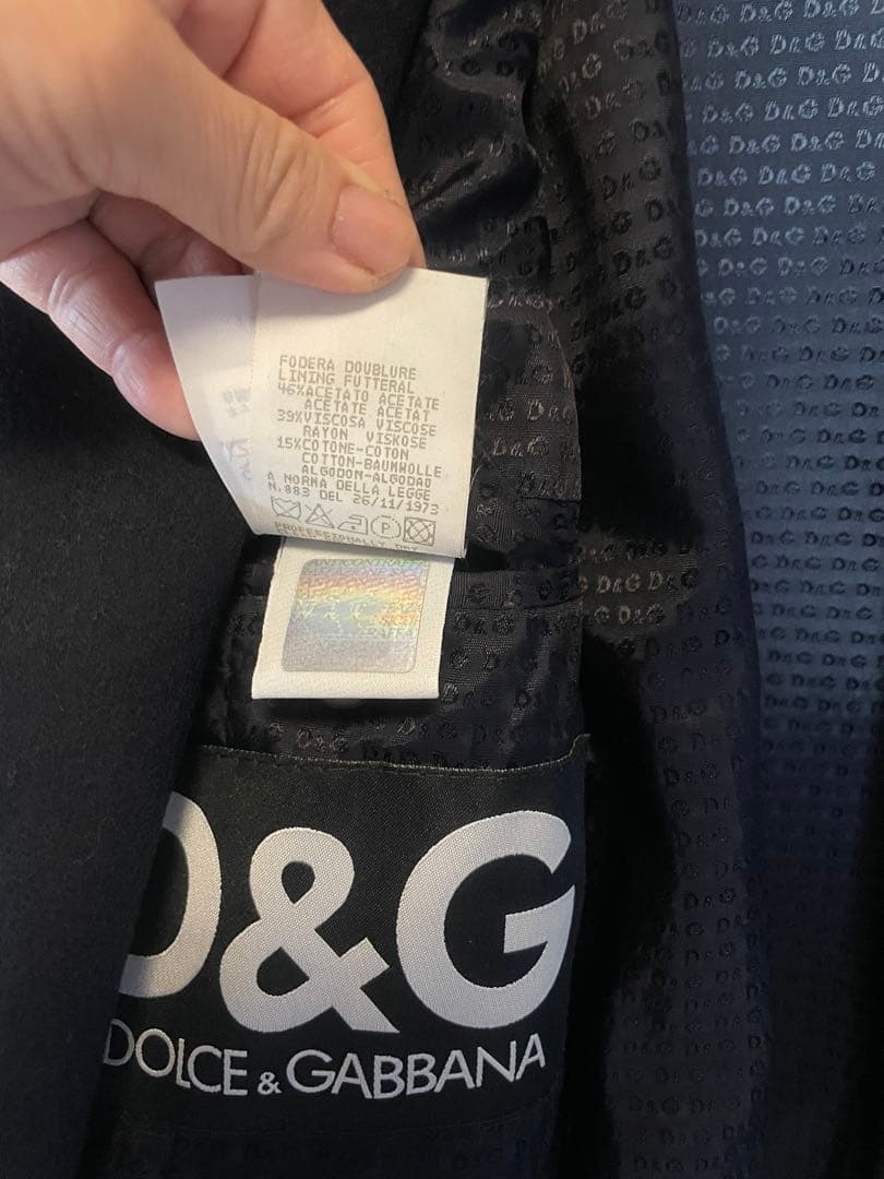 D&G 黒 チェスターコート Lサイズ
