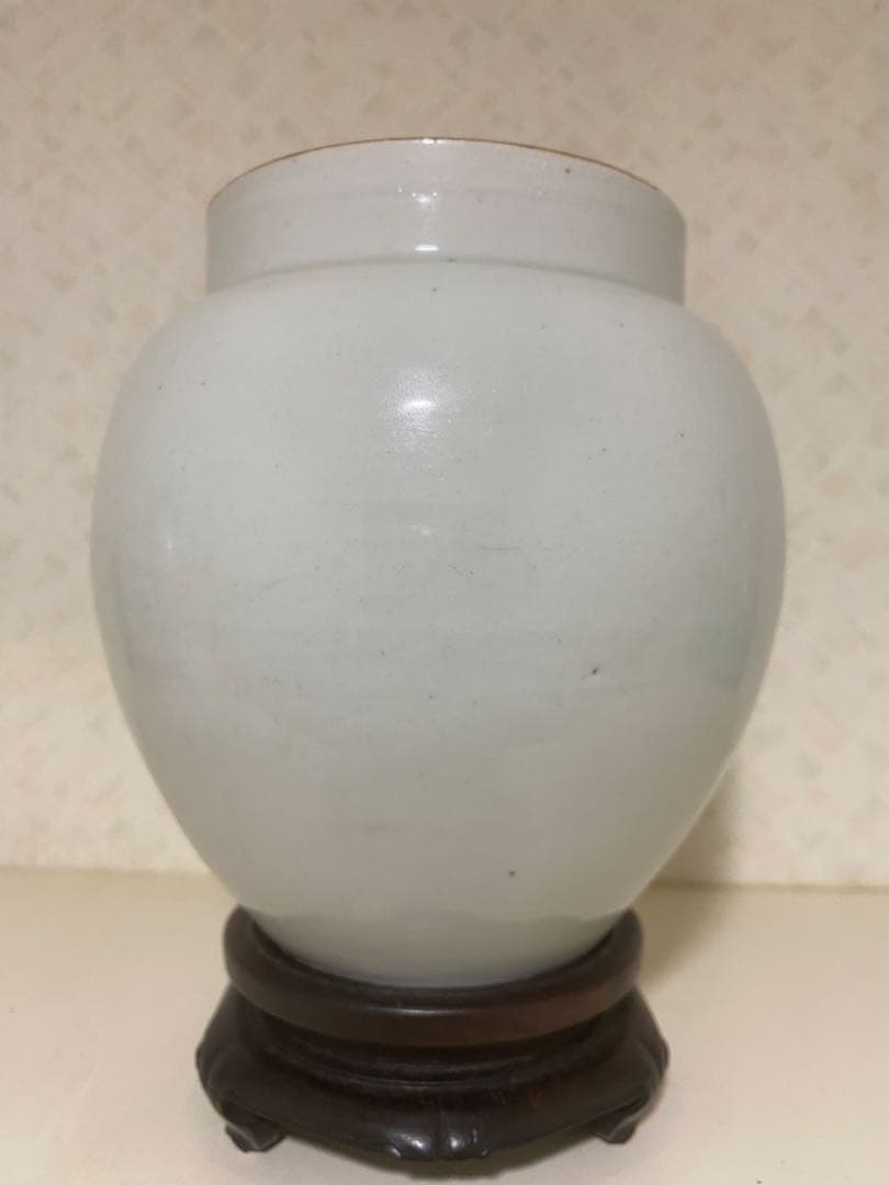 明代 甜白釉 缶 唐物 欧府釉 白磁 古美術品 骨董品