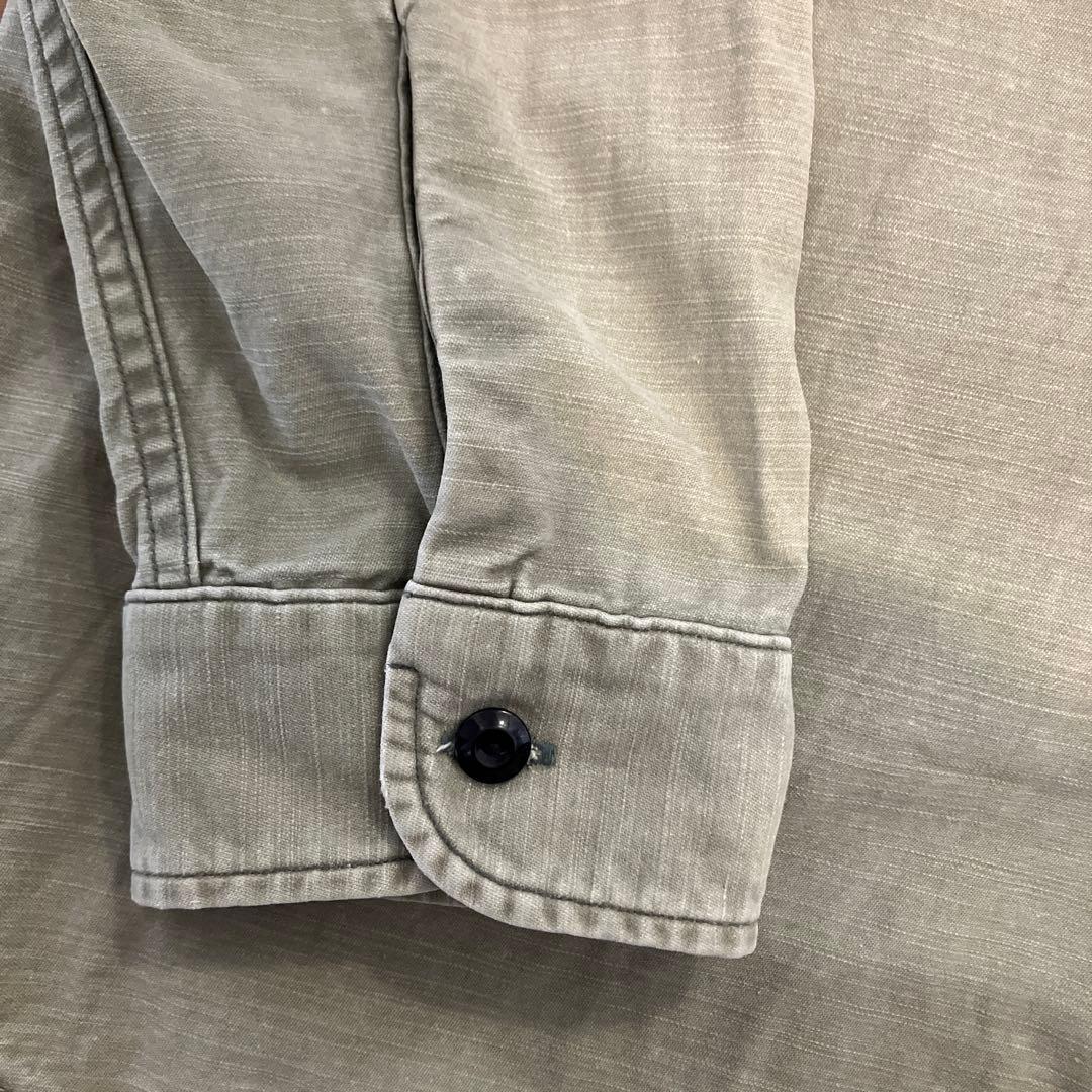 マディソンブルー バックサテンハンプトンシャツ カーキ　02 希少サイズ