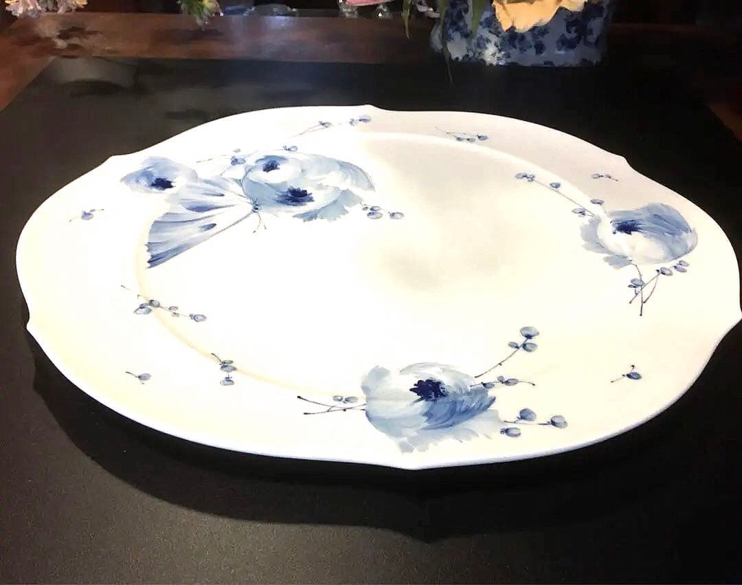 ⭐️38cm青い花　グランドプレート