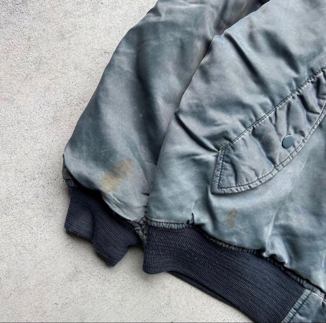 90s USA MA-1 フライト ボンバージャケット フェード グランジ