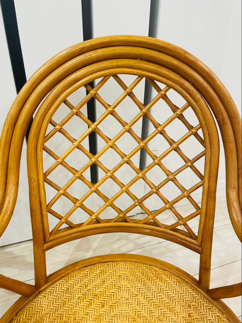 ラタン　回転式座椅子　ローチェア 座椅子　インドネシア製