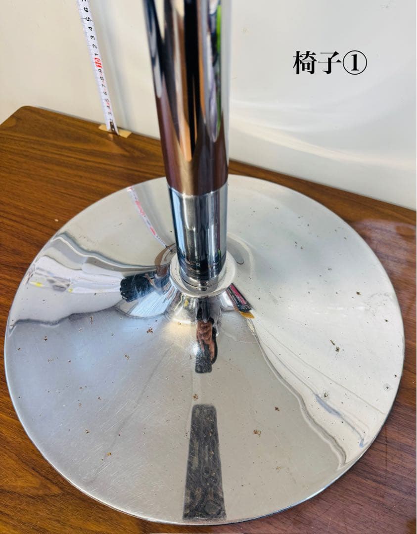 赤ベルベット カウンターチェア 2脚セット おしゃれ 固定式