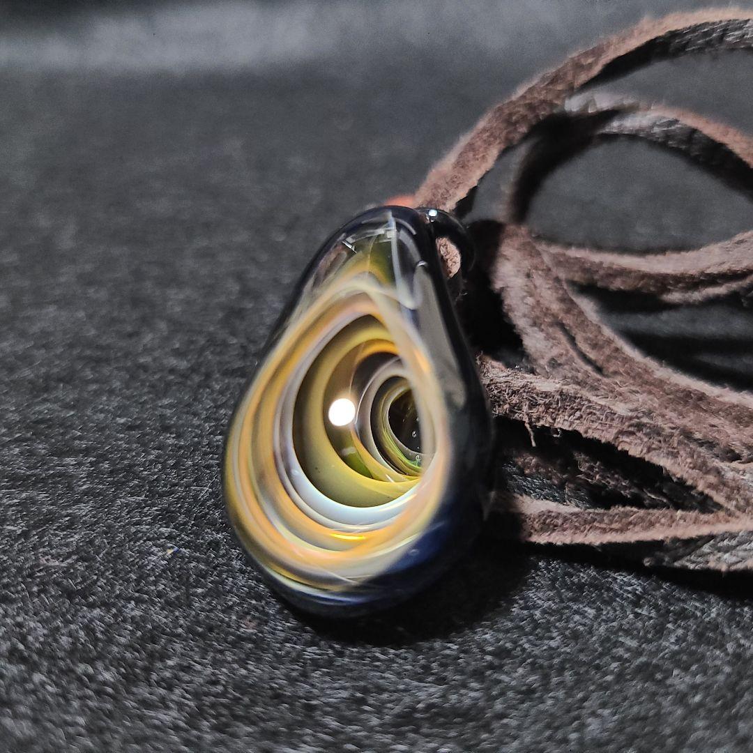 【玉響glass】タイムトンネルペンダント ポリシリケイトガラス 一品物