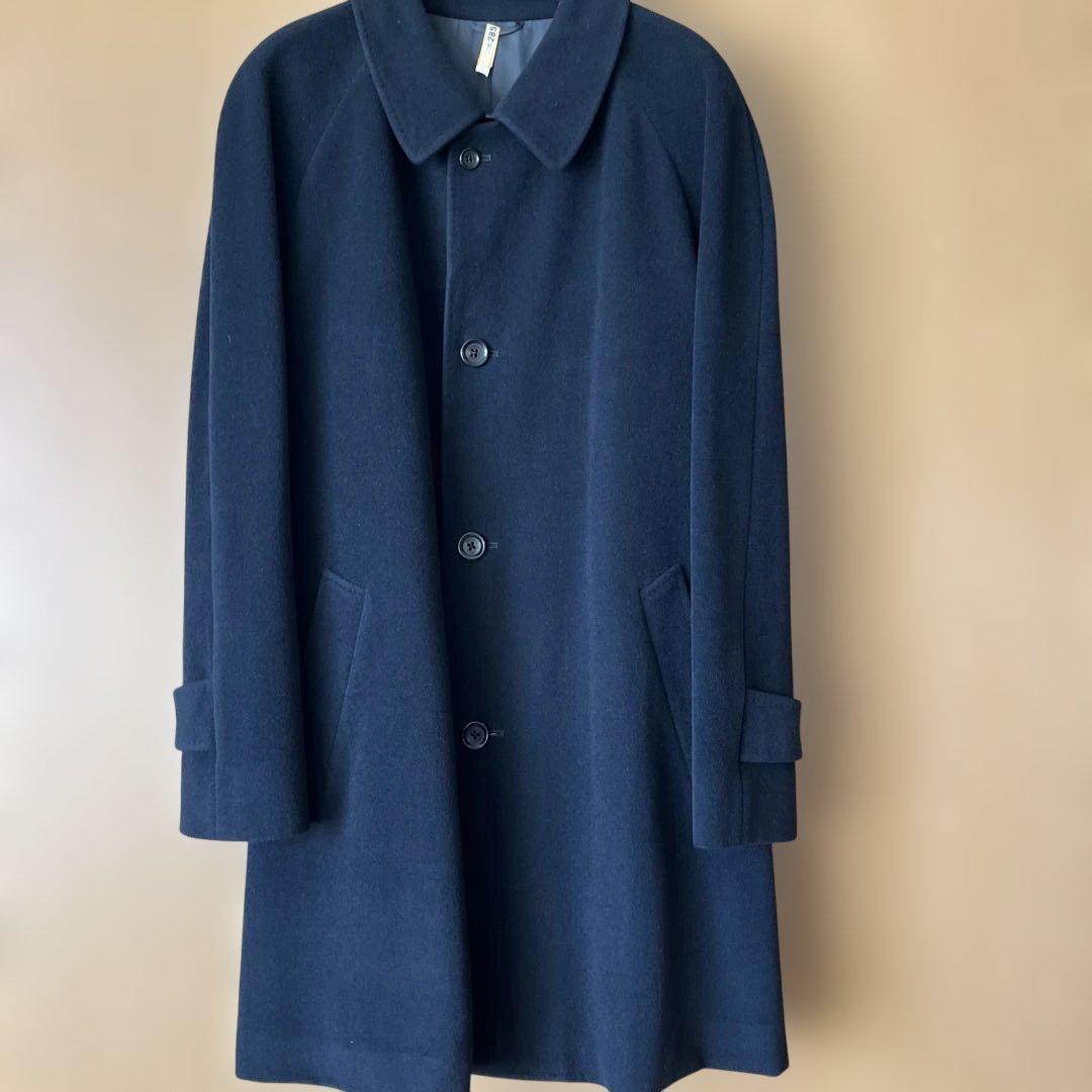 アクアスキュータム / ステンカラーコート アンゴラウール黒