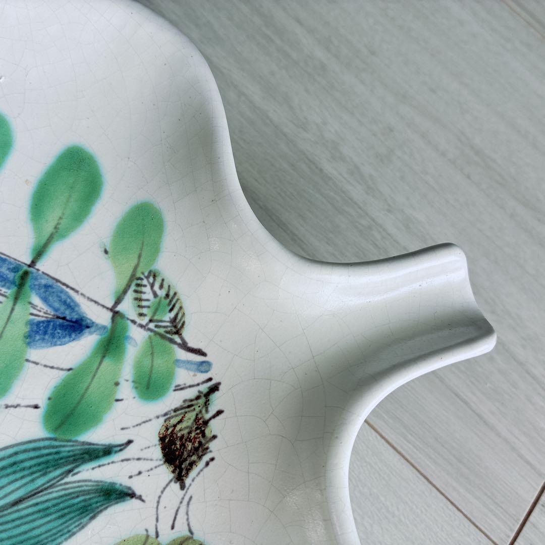 グスタフスベリGustavsbergヴィンテージ　リンドベリ　手描き花プレート