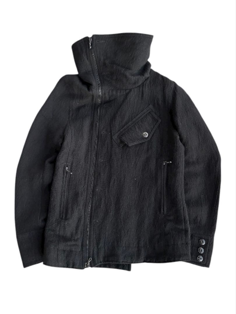 ジャケット・アウター 2way high neck button jacket