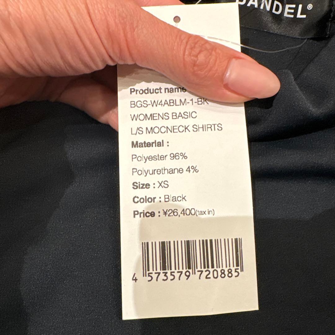 BANDEL レディース 長袖モックネックシャツ ブラック