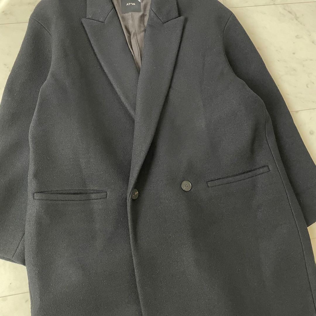 21AW✨エイトン SUPER140 BOUMOU メルトン チェスターコート