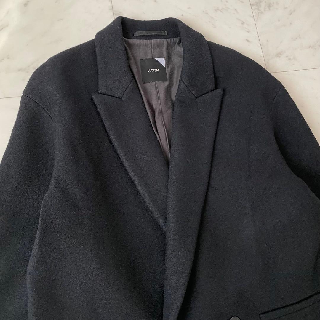21AW✨エイトン SUPER140 BOUMOU メルトン チェスターコート