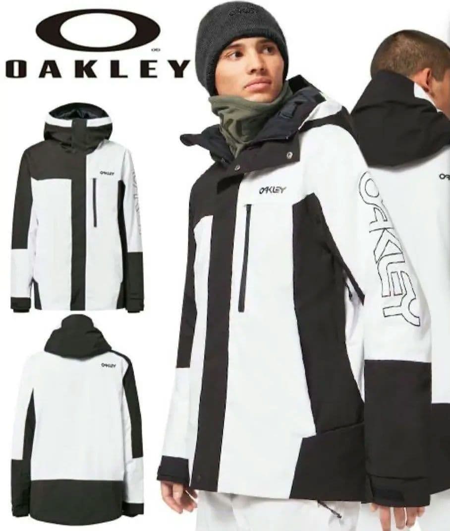 OAKLEY スキースノーボードジャケット ホワイト/ブラック XL